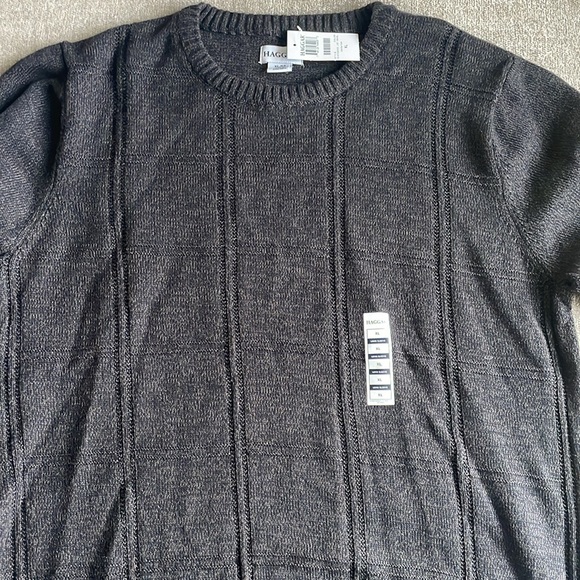 NWT Men’s XL Haggar Long Sleeve Black Sweater - Picture 6 of 6